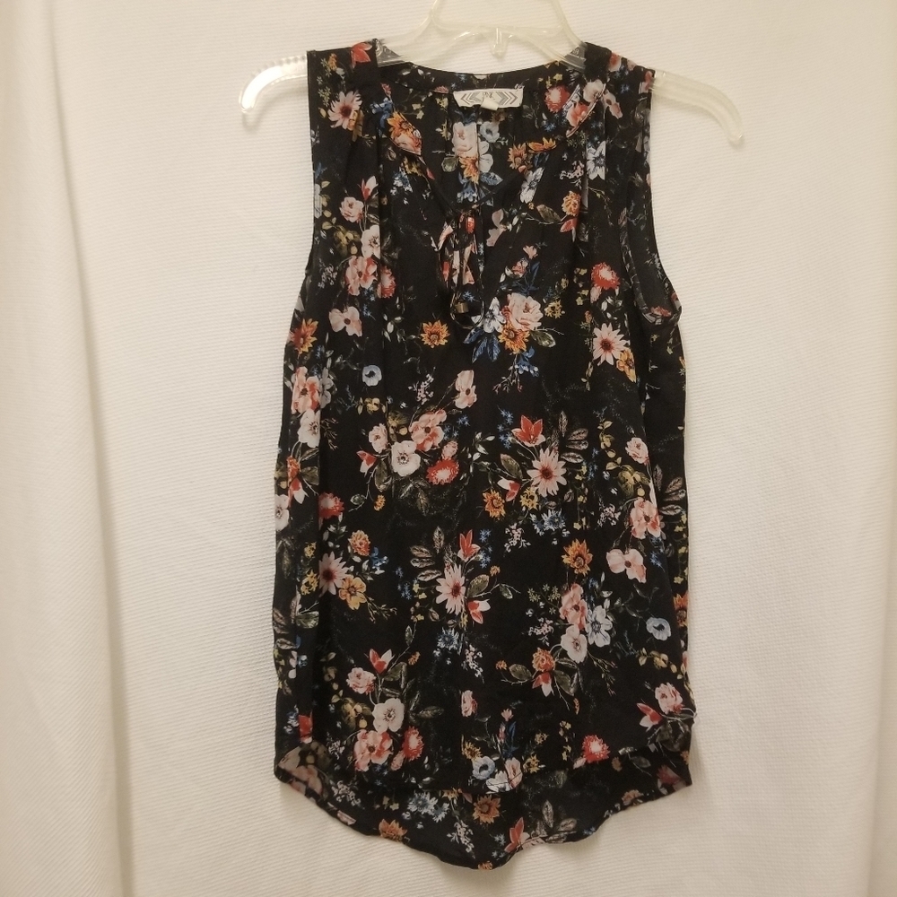 Pink Rose Floral Tank Top B5